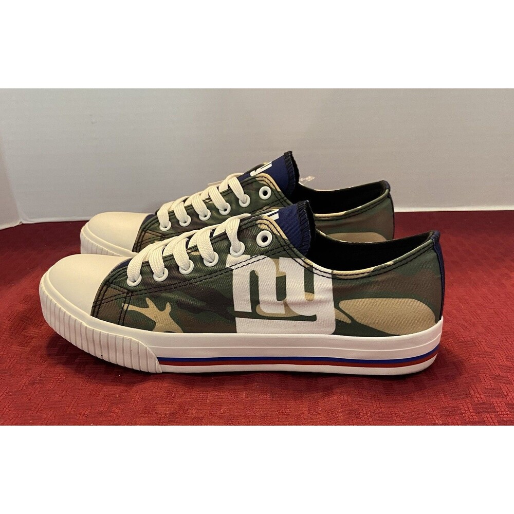 FOCO NFL New York Women's Low Top Canvas Shoes Camouflage Sneakers Size 10